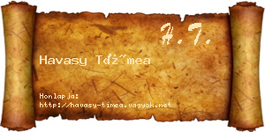 Havasy Tímea névjegykártya